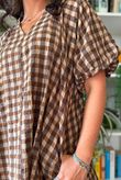 Bibi Gingham Pocket Tunic Naturals